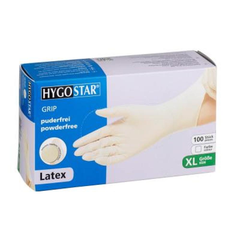 HYGOSTAR Latex Hygienehandschuhe GRIP XL