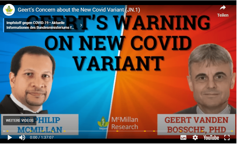 Geerts Bedenken bezüglich der neuen Covid-Variante (JN.1)