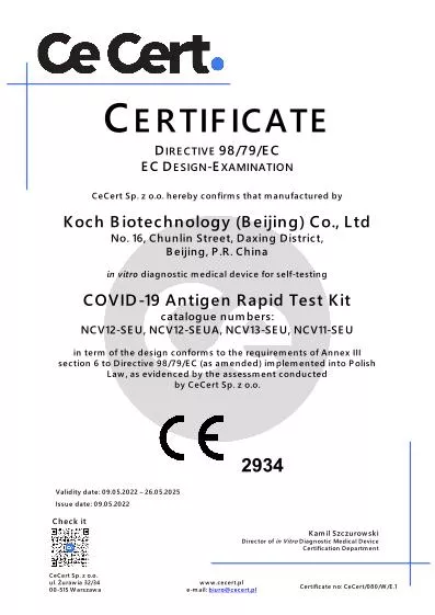 CE Zertifikat - Koch