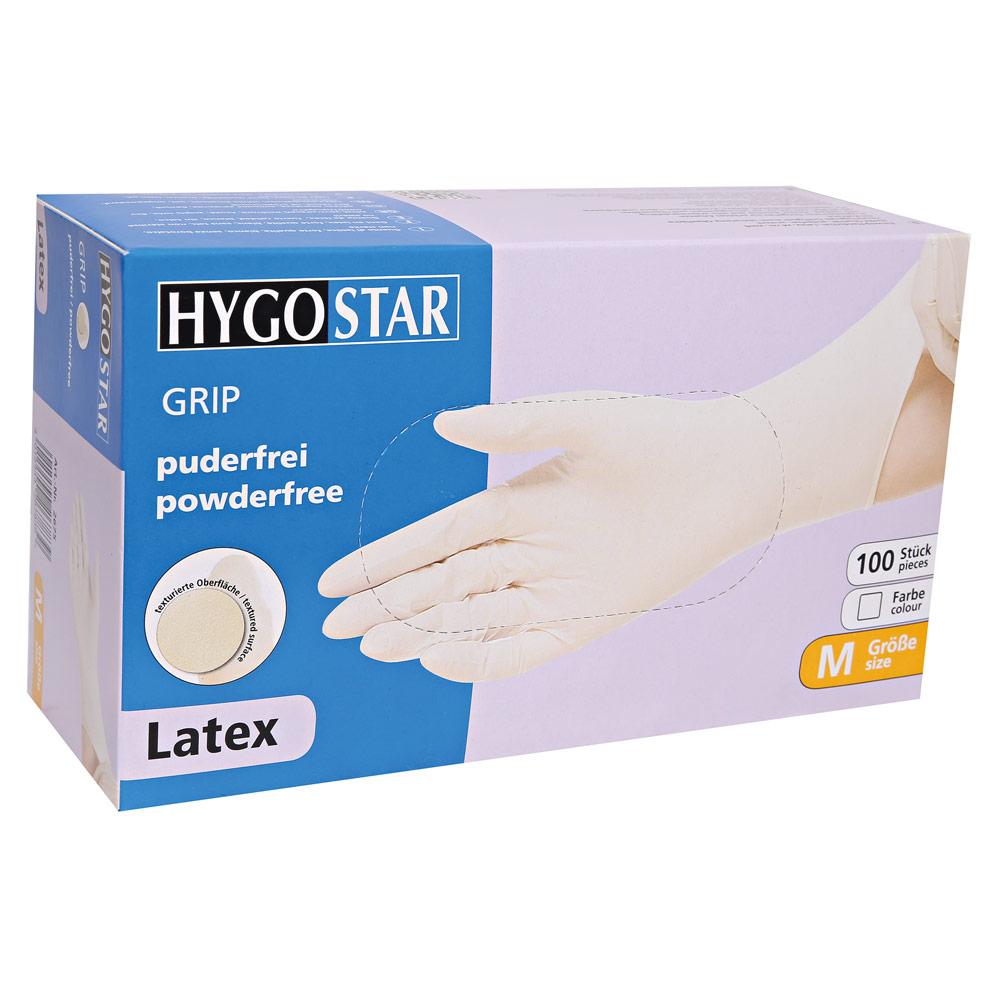 HYGOSTAR Latex Hygienehandschuhe GRIP M