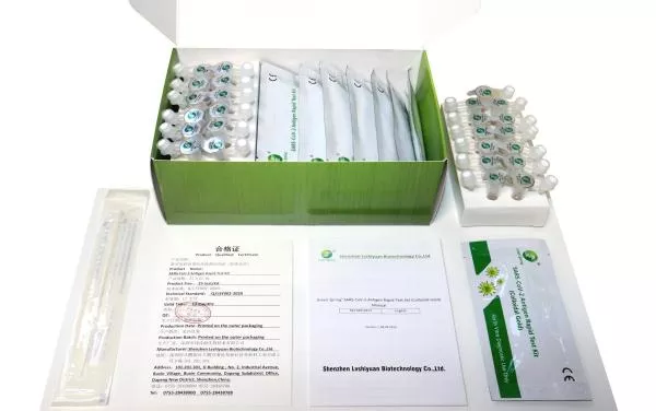 Green Spring Antigen-Schnelltest Box Inhalte