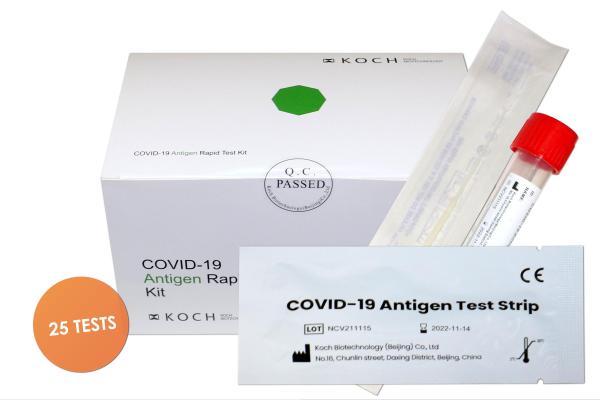 Koch rapid test box items